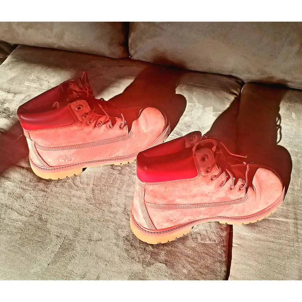 Timberland Red Boots Size 6 Youth Size A13HV